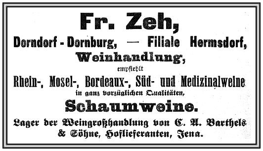 1901-10-18 Hdf Weinhandlung Zeh